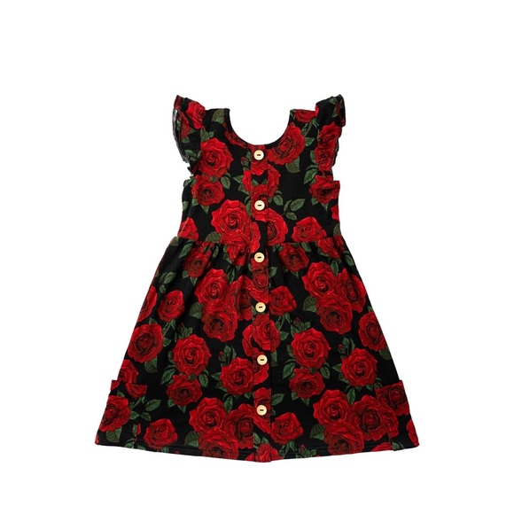 Bums N' Roses Girls Dress - Cap Sleeve - Picture 2 of 4